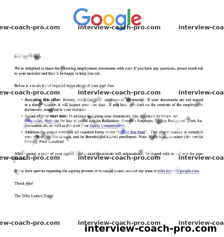 Google Software Engineer Offer — 真实学员 Offer 截图